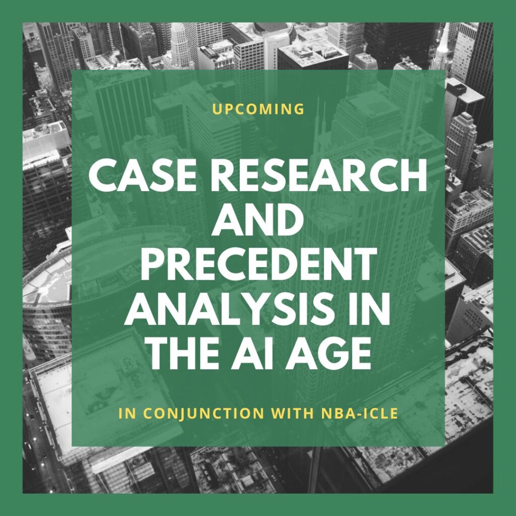Case Research and Precedent Analysis in the AI age